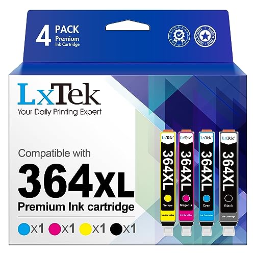 LxTek 364XL Patrone Kompatibel für HP 364 Druckerpatronen für HP Photosmart 5520 druckerpatronen 5510 5515 5524 6510 6520 7510 7520 Deskjet 3070A 3520 (Schwarz, Cyan, Magenta, Gelb, 4er-Pack) von LxTek