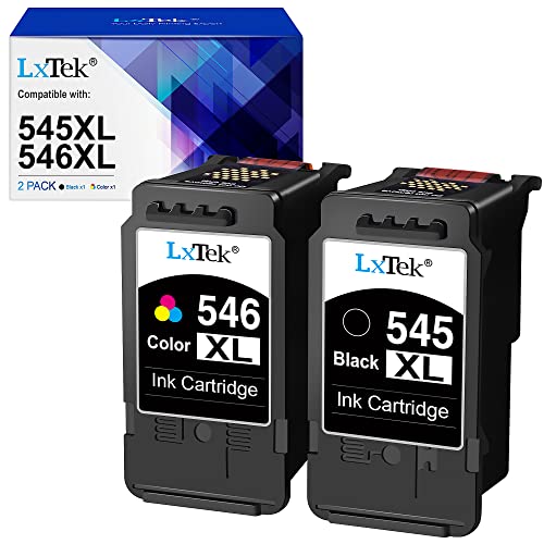 LxTek 545 546 XL Multipack Patronen als Ersatz für Canon Druckerpatronen 545 546 PG-545XL CL-546XL für Pixma MX495 TR4550 TR4551 TS3150 MX490 MG3050 MG2950 MG2950S MG2555S MG2550S TS3350 (2er-Pack) von LxTek