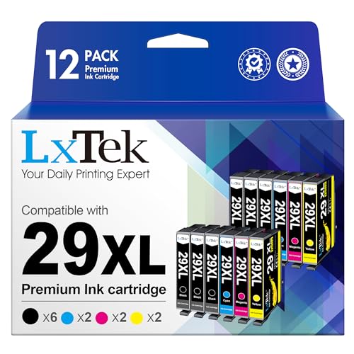 LxTek Multipack 29XL Druckerpatronen Kompatibel für Epson 29XL 29 XL Multipack für Epson XP-342 XP-332 XP-345 XP-352 XP-442 XP-445 XP-455 XP-432 XP-245 XP-235 XP-335 XP-435 XP-247 (12er-Pack) von LxTek