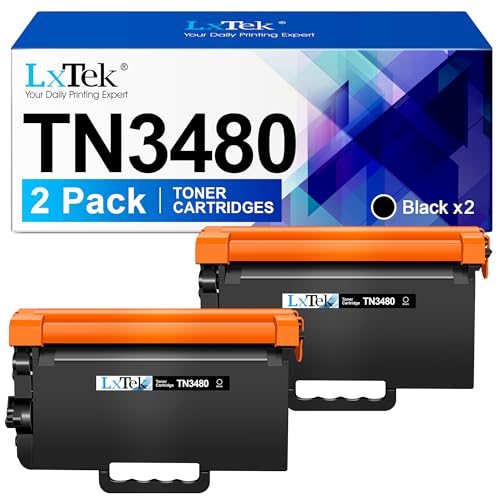 LxTek TN 3480 TN3480 Kompatibel für Brother TN-3480 Schwarz Toner für Brother HL-L5100DN Toner HL-L5000DN MFC-L5750DW DCP-L5500DN (Schwarz, 2er-Pack) von LxTek
