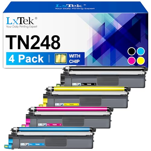 LxTek TN248 Tonerkartuschen kompatibel für Brother TN-248 Toner für Brother MFC-L3740CDWE MFC-L3760CDW HL-L3240CDW HL-L3220CWE DCP-L3560CDW MFC-L3740CDW MFC-L8390CDW DCP-L3520CDWE (B/C/M/Y, 4er-Pack) von LxTek