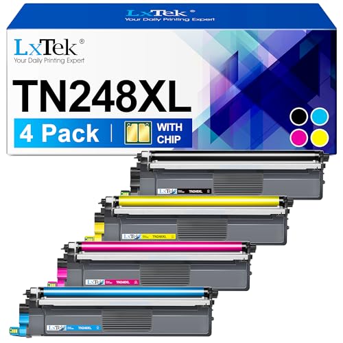 TN248XL TN-248XL Toner kompatibel für Brother TN-248 Toner für Brother MFC-L3740CDWE MFC-L3760CDW HL-L3240CDW HL-L3220CWE DCP-L3560CDW MFC-L3740CDW MFC-L8390CDW DCP-L3520CDWE. , Schwarz/C/M/Y 4 Stück von LxTek