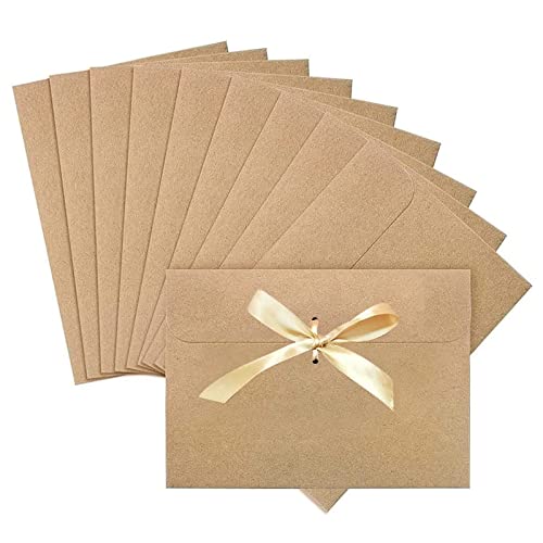 LxwSin 30 stück retro briefumschläge, kraftpapier umschläge mit band, kuvert für weihnachtskarten, hochzeitseinladungen, dankesbriefe, entschuldigungsbriefe, geschenkkarten von LxwSin