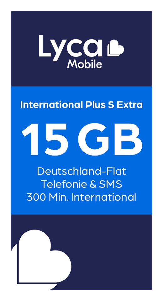 Lyca Mobile International Plus S Extra Prepaidkarte von Lyca Mobile