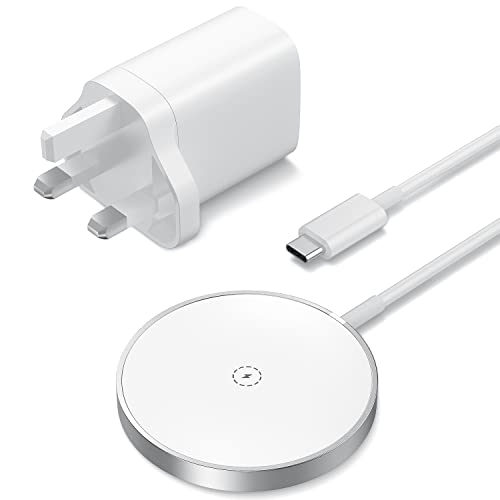 Lychico Kabelloses Ladegerät, magnetisches kabelloses Ladepad, integriertes 15 W USB-C-Ladegerät und 1,5 m USB-C-Kabel für iPhone 13/13 Pro/13 Mini/13 Pro Max/12/12 Pro/12 Mini/12 Pro Max Lychico Kabelloses Ladegerät, magnetisches kabelloses Ladepad, integriertes 15 W USB-C-Ladegerät und 1,5 m USB-C-Kabel für iPhone 13/13 Pro/13 Mini/13 Pro Max/12/12 Pro/12 Mini/12 Pro Max von Lychico
