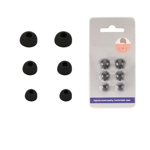 3 Paar Silikon Ohrhöfe Ohrhörer deckt den Ersatz für JBL Endurance Peak3 ab,Ohrhörer Cap Ohrstöpsel Kopfhörerzubehör für Endurance Peak3 (Schwarz) von Lycuiw