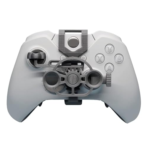 Für Xboxone/X/S/Elite Rennspiele Mini Lenkung 3D Druck Rad Hilfssteuerung Spiel Joystick Simulator Gamepad (silber) von Lycuiw