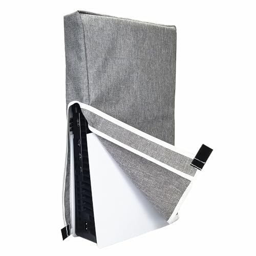 Lycuiw Vertikale Staubschutzhülle für PS5 Pro,Spielkonsole Anti-Scratch Staubschutzhülle Schutzhülle, Oxford Tuch Staubschutzhülle für PS5 Pro (grau) von Lycuiw