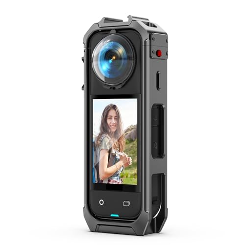 Metallrahmen Käfig für Insta360 X5 Kamera Aluminiumlegierung Schutzrahmen Schnellspanner Käfig Gehäuse für Insta360 X5 Kamera Zubehör von Lycuiw