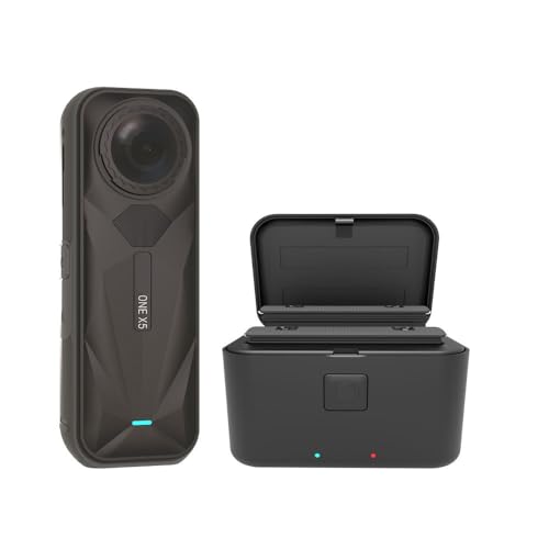 Schnelles Ladegerät für Insta360 X5,Dual-Batterien Ladehub Speicherstation für Insta360 X5,Kompakte effiziente Kamera Ladegerät Zubehör Schnelles Ladegerät für Insta360 X5,Dual-Batterien Ladehub Speicherstation für Insta360 X5,Kompakte effiziente Kamera Ladegerät Zubehör von Lycuiw