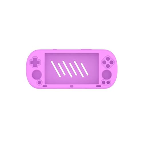 Silikon Schutzhülle für Trimui Smart Pro,Gaming Konsole Fallschutzhülle Cover Einfache solide Farbe Skin Shell Abdeckung (Lila) von Lycuiw