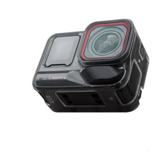 TPU Schutzhülle für Insta360 Ace Pro2 Kamera Weiche Schutzhülle Gehäuse Käfig mit Objektivabdeckkappe,Ace Pro2 Kamera Zubehör (Transparent Schwarz) von Lycuiw