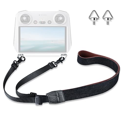 Lykus 2023 Gurt/Schlüsselband/Strap/Lanyard für DJI RC/DJI RC 2/DJI RC Pro, schwarzer Riemen, Dreieckige Schrauben, Kompatibel mit DJI Mini 3/Pro, Mavic 3/Classic/Cine, DJI Air 3 von Lykus