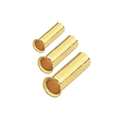 Lyndahl Aderendhülsen Kupfer vergoldet für Lautsprecherkabel / 100 Stück Kabelhülsen Querschnitt 1,5 mm² von Lyndahl
