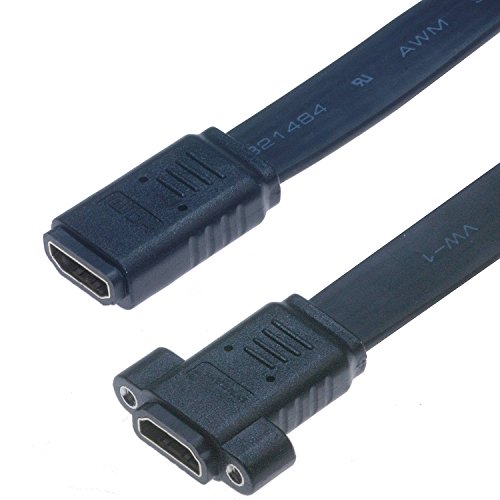 Lyndahl HDMI 1.4 Flach-Adapterkabel f. Frontplattenmontage (AF/AF), HDMI-FLachkabel für Plattenmontage 0,2 m von Lyndahl