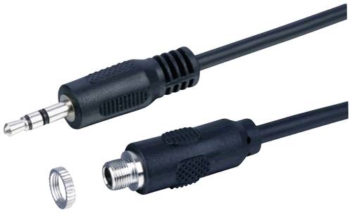 Lyndahl Klinke Audio Adapterkabel [1x Klinkenstecker 3.5mm - 1x Klinkenbuchse 3.5 mm] 1m Schwarz von Lyndahl