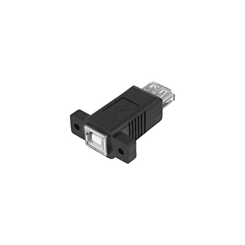 Lyndahl LKPA007 USB Einbau Adapter von B-Buchse auf A-Buchse, Adapter zur Frontplattenmontage für USB-Kabel von Lyndahl