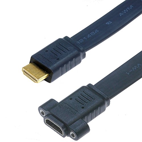 Lyndahl LKPK045, HDMI 1.4 Flach-Adapterkabel f. Frontplattenmontage (AF/AM), HDMI Flachkabel Einbau Plattenmontage 1,5 m von Lyndahl