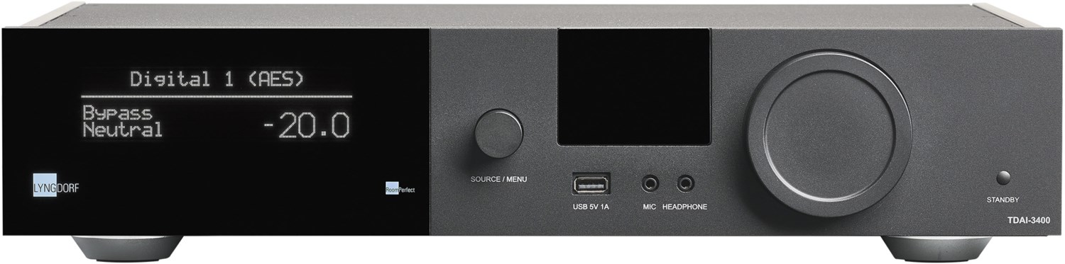 TDAI-3400 Vollverstärker Stereo mit PerfectRoom / HDMI-/Analog Modul schwarz von Lyngdorf