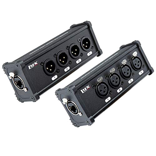 LyxPro 4-Kanal 3-Pin Multi Netzwerk XLR Kabel Breakout für Bühnen-Tonbeleuchtung und Aufnahmestudio-Stecker und Buchse auf RJ45 Ethercon LyxPro 4-Kanal 3-Pin Multi Netzwerk XLR Kabel Breakout für Bühnen-Tonbeleuchtung und Aufnahmestudio-Stecker und Buchse auf RJ45 Ethercon von LyxPro
