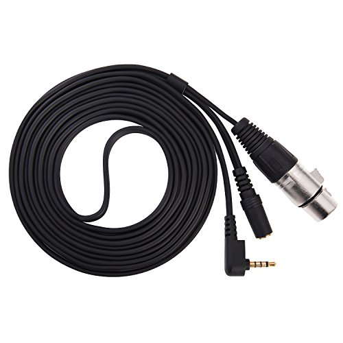 LyxPro XLR Female to TRRS 10 Feet Connects Professional XLR Microphones to iOS, iPhone, iPad, and iPod Includes Onput for Headphones - Long von LyxPro