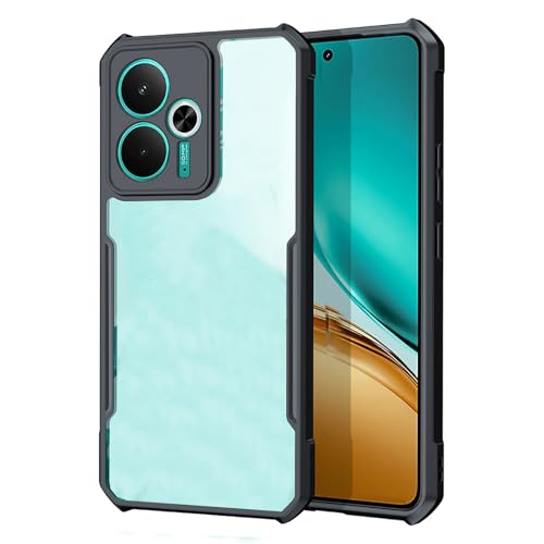 Lzzox Realme 14T 5G Schutzhülle, transparent, [Kameraobjektivschutz] Luftecke, weiche transparente Stoßstange, PC-Rückseite (transparent, Realme 14T) von Lzzox