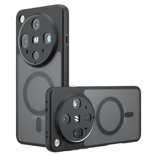 Lzzox Schutzhülle für Oppo Find X8 Pro, matt, magnetisch, Kameraschutz, weiches Luft-Eckkissen, transparente harte Rückseite (Finden Sie X8 Pro) von Lzzox