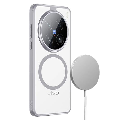 Lzzox Schutzhülle für Vivo X200 Ultra, magnetisch, transparent, Kameraschutz, stoßfest, transparent, weich, harte Rückseite, Grau, X200 Ultra Lzzox Schutzhülle für Vivo X200 Ultra, magnetisch, transparent, Kameraschutz, stoßfest, transparent, weich, harte Rückseite, Grau, X200 Ultra von Lzzox