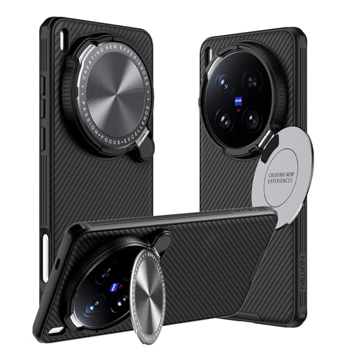 Lzzox Schutzhülle für Vivo X200 Ultra [Ständer], Metall-Objektivschutz-Halterung, Kameraschutz, stoßfest, harte Rückseite, Stoßschutz, Schwarz, X200 Ultra von Lzzox