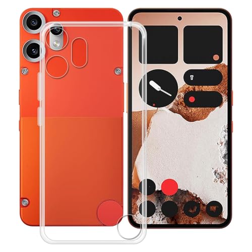 Lzzox for Nothing CMF Phone 2 Pro Hülle, ultraklar, stoßfest, transparent, TPU-Silikon, weiche Rückabdeckung (transparent, CMF Phone 2 Pro) von Lzzox