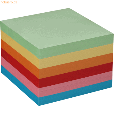 12 x M+M Zettelkasten-Ersatzeinlage 9,8x9,8cm 700 Blatt farbig von M+M