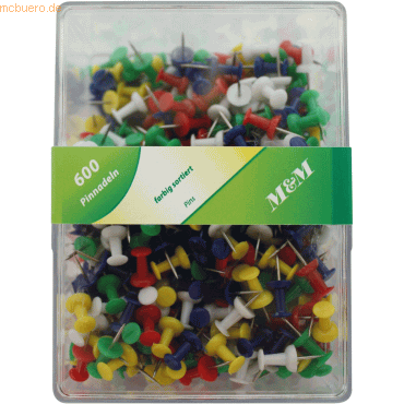 6 x M+M Pinnadeln farbig sortiert VE=600 Stück 6 x M+M Pinnadeln farbig sortiert VE=600 Stück von M+M