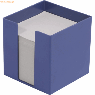 6 x M+M Zettelbox 9,5x9,5cm RC-Kunststoff nachtblau gefüllt Recycling- von M+M