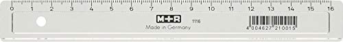 M+R 711160000 Lineal schmal 16 cm glasklar von M + R