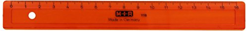 M+R 711160150 Lineal schmal 16 cm transparent, sortiert von M + R