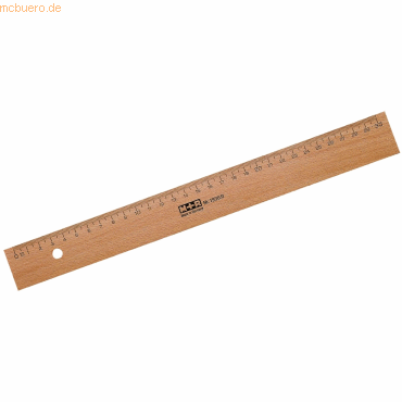 M+R Lineal Holz 30cm Buche Metalleinlage von M+R