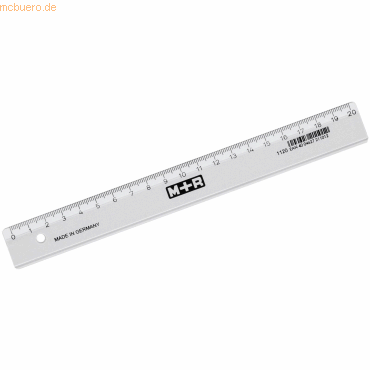 M+R Lineal schmal 20cm glasklar von M+R