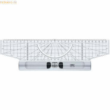 M+R Roll-Lineal 30cm Acrylgals Winkelmesser Lupe von M+R