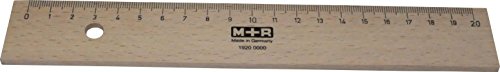 M+R Lineal Holz 20cm Buche Metalleinlage 1 Stück von M + R