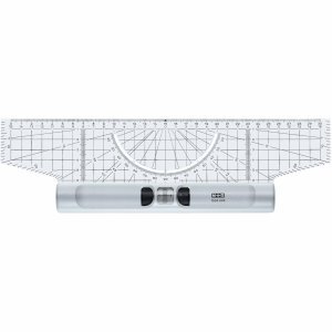M+R Roll-Lineal 30cm Acrylgals Winkelmesser Lupe von M + R