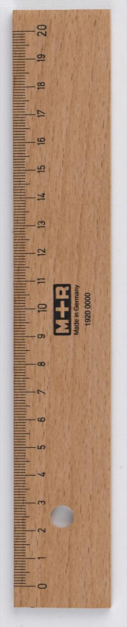 M + R Lineale M + R Holzlineal 20cm 20 cm natur von M + R