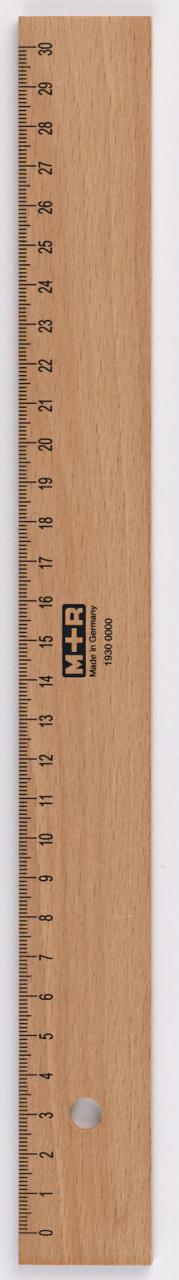 M + R Lineale M + R Holzlineal 30cm 30 cm natur von M + R