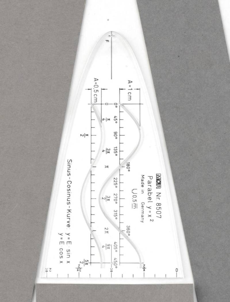 M + R Parabelschablone transparent von M + R