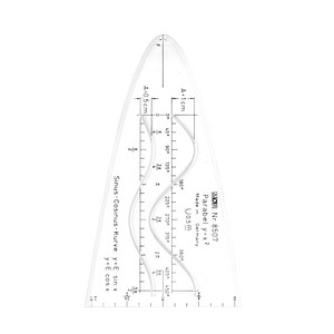 M + R Parabelschablone transparent von M + R