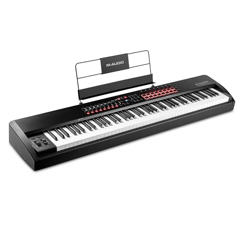 M-Audio Hammer 88 Pro – 88-Tasten USB MIDI Keyboard Piano Controller mit gewichteten Hammer Action Tasten, Beat Pads und Native Instruments Soundpaket (NKS Integration) M-Audio Hammer 88 Pro – 88-Tasten USB MIDI Keyboard Piano Controller mit gewichteten Hammer Action Tasten, Beat Pads und Native Instruments Soundpaket (NKS Integration) von M-Audio