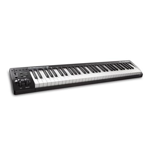 M-Audio Keystation 61 MKIII - Kompakter 61-Tasten MIDI Keyboard Controller mit zuweisbaren Reglern, Pitch/ Modulation Rädern, Plug-And-Play (Mac/PC) Konnektivität und Software Production Suite von M-Audio