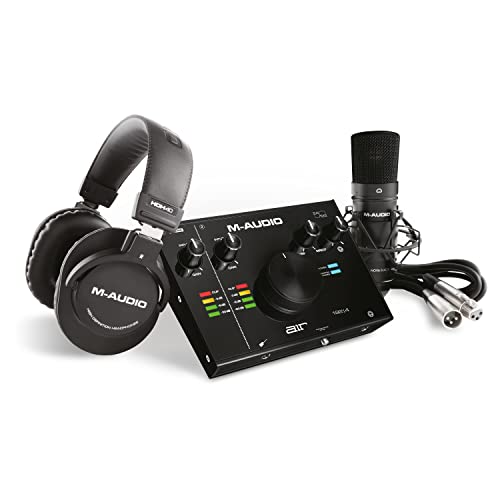 M-Audio - Komplettes Aufnahmepaket – USB Audio Interface, Mikrofon, Shock Mount, Kabel, Kopfhörer und Software Suite - AIR 192 | 4 Vocal Studio Pro von M-Audio
