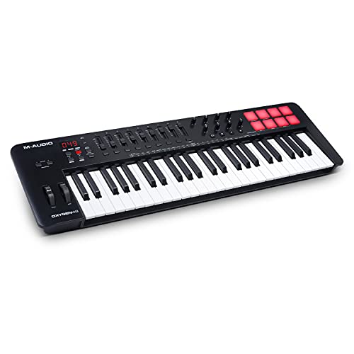 M-Audio Oxygen 49 (MKV) – 49-Tasten USB MIDI Keyboard Controller mit Beat Pads, Smart Chord, Tonleitermodi, Arpeggiator und Native Instruments Soundpaket (NKS Integration) von M-Audio
