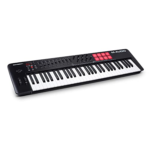 M-Audio Oxygen 61 (MKV) – 61-Tasten USB MIDI Keyboard Controller mit Beat Pads, Smart Chord, Tonleitermodi, Arpeggiator und Native Instruments Soundpaket (NKS Integration) von M-Audio