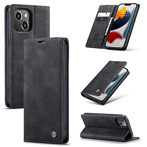 M CASEME UEEBAI Handyhülle für iPhone 13 6.1 Zoll, Retro Matte Handyhülle PU Fallschutz Lederhülle TPU Klapphülle mit Kartenfach Standfunktion Magnetverschluss Flip Case Handytasche - Schwarz M CASEME UEEBAI Handyhülle für iPhone 13 6.1 Zoll, Retro Matte Handyhülle PU Fallschutz Lederhülle TPU Klapphülle mit Kartenfach Standfunktion Magnetverschluss Flip Case Handytasche - Schwarz von M CASEME
